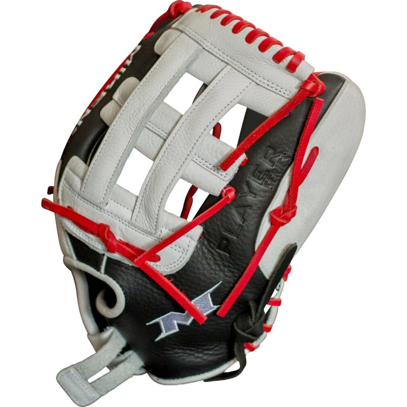 Miken | PLAYERS SERIES Slowpitch Softball Glove | Sizes 13" | RHT | Black / White - Image 4